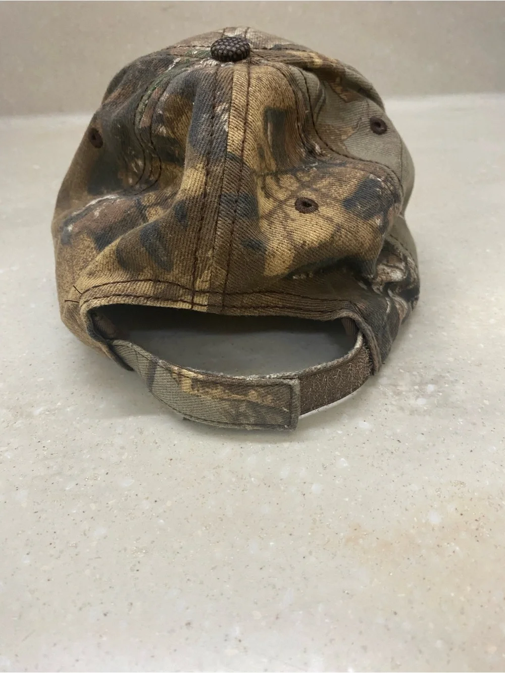 CAT Caterpillar Camo Hat Orange Logo Hunting Cap Adjustable Outdoor Workwear